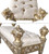 Platine Chapelle 3 Seater Bench Hand Carved Mahogany Close Up Image