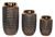 Set of 3 Copper illusion Vases Room Scene