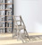 Mystique Gray Library Chair Stepladder Room Scene