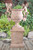 Angels Urn On Base  Stone Cast
