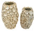 Silver Shimora Shell Vases Set of 2 Close Up Image