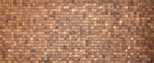 Mountain Studios Teak Mosaic Parquet Panel 98.5 Inch