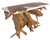 Artistic 60 Inch Floating Teak Root Console in White Epoxy Resin Close Up Image