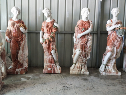 Set of 4 Marble Lady Four Seasons 12024308