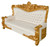 Palatial Grand Carved Sofa Gold