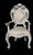 Chaulk White Rococo Arm Chair
