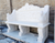White Marble Swan Bench 81 Inches Long